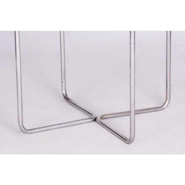 Bauhaus Round Chrome Side Table, Czechia, 1930s, in Good conditions. Designed 1920 to 1949