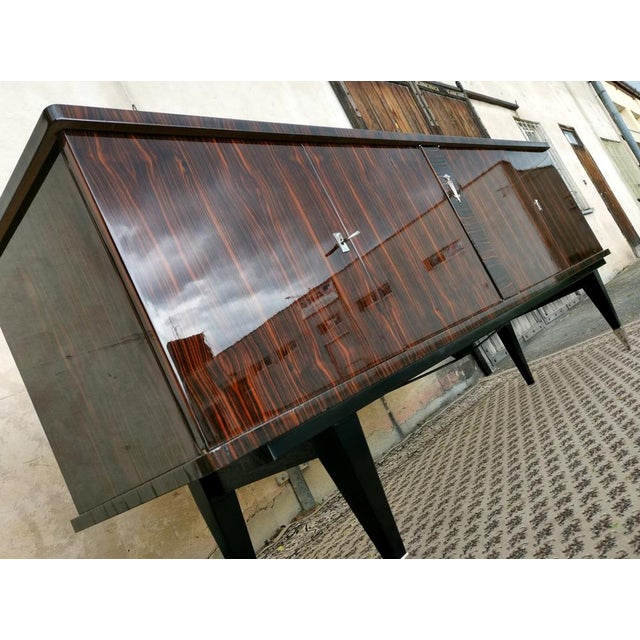 Wood Large Mid-Century French Macassar Ebony Sideboard, 1960s For Sale - Image 7 of 16