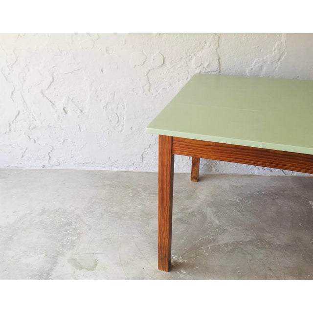 Painted Top Wooden Table, 1950s For Sale - Image 6 of 8