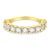 Contemporary 14K Yellow Gold Plated .925 Sterling Silver 2.00 Cttw Shared Prong Set Round-Diamond 11 Stone Band Ring (J-K Color, I1-I2 Clarity) - Size 8 For Sale - Image 3 of 6