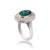 Estate 0.85ct Diamond & 4.72ct Emerald Ring in 18k Gold For Sale - Image 4 of 6