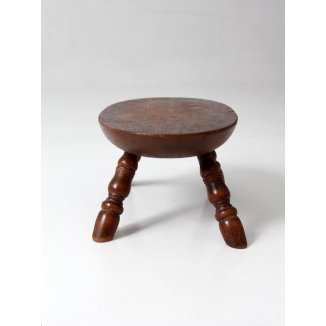 Farmhouse Vintage Early American Style Footstool For Sale - Image 3 of 13