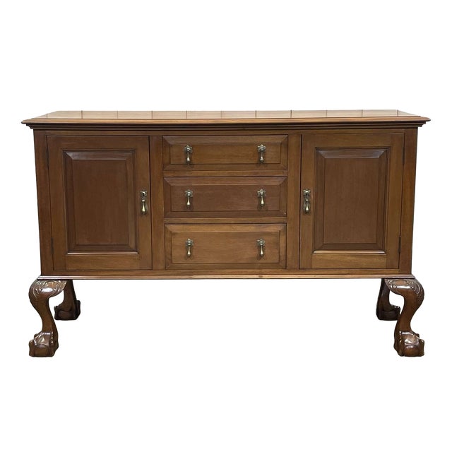 Early 20th Century English Mahogany Sideboard For Sale