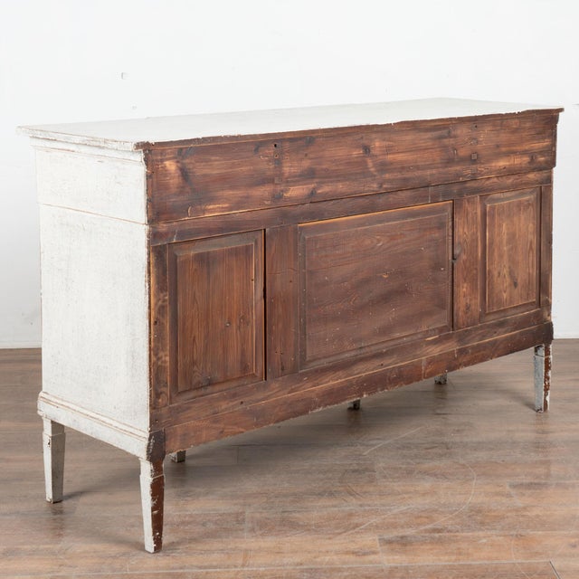 19th Century Swedish White Painted Gustavian Sideboard For Sale - Image 17 of 17