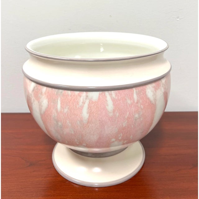 Late 20th Century 1980's Italian Porcelain Large Footed Centerpiece Bowl For Sale - Image 5 of 7