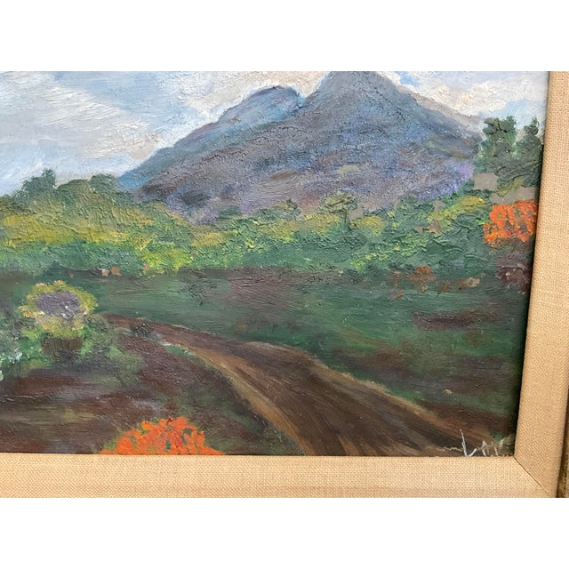1950s Landscape Acrylic on Canvas For Sale - Image 17 of 18