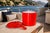 1970s Jorge Zalszupin, Paulo Jorge Pedreira and Oswaldo Mellone “Eva” Ice Bucket in Red Plastic, Brazil For Sale - Image 11 of 18