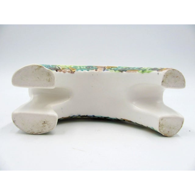 Vintage Boho Ceramic Mosaic Elephant Trunk Up Planter For Sale - Image 11 of 13