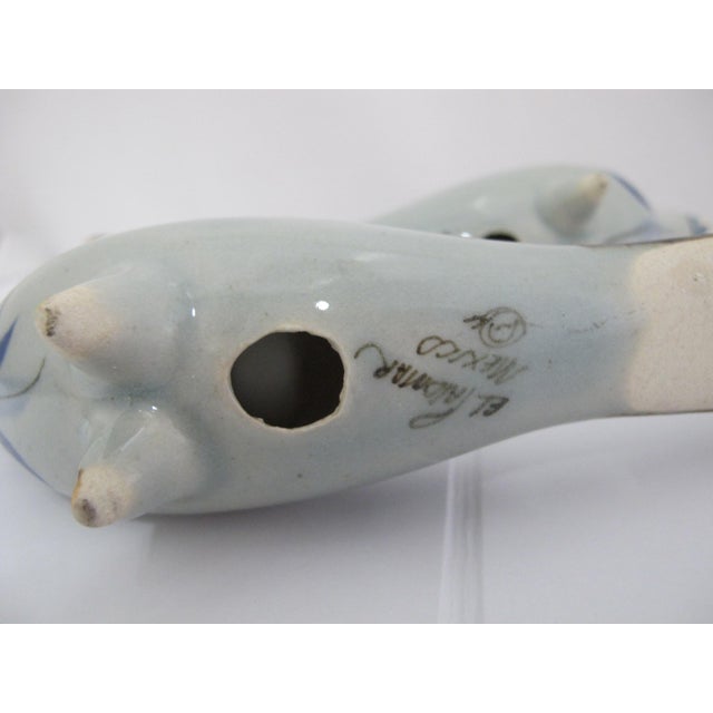 Ken Edwards El Palomar Blue Tonala Mexico Folk Pottery Dove Bird Figurine Pair For Sale - Image 14 of 15