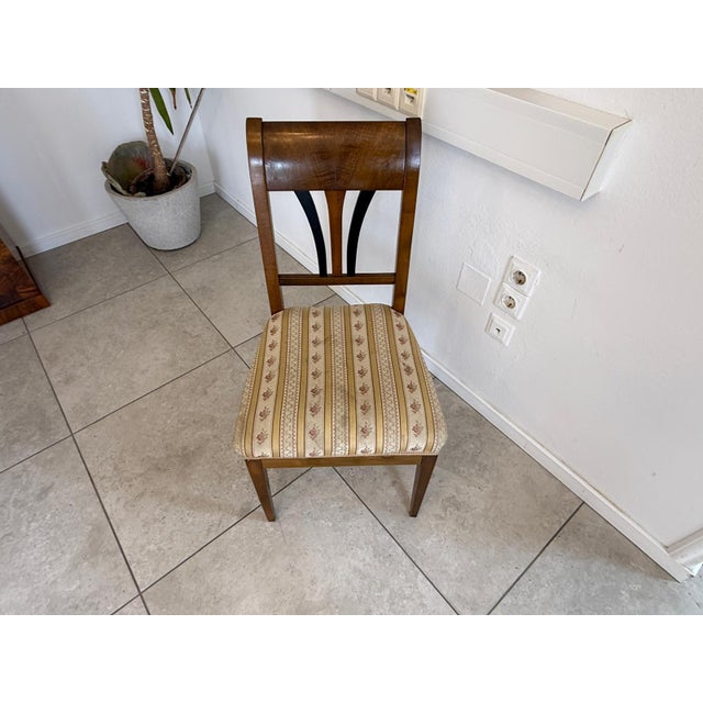 Antique Biedermeier Walnut Armchair For Sale - Image 4 of 8