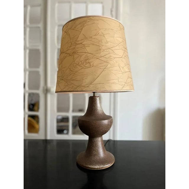 Large Brutalistic Sandstone Table Lamp, 1970s For Sale - Image 9 of 9
