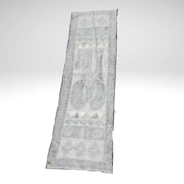 Early 20th Century Black African Handprinted Table Runner For Sale - Image 13 of 13