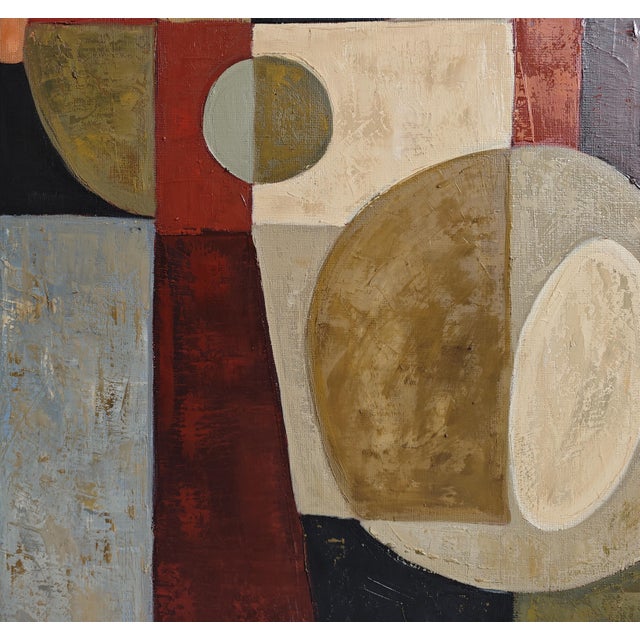 Totem, Contemporary Abstract Geometric Oil Painting Framed by Sophie Dumont For Sale - Image 6 of 8