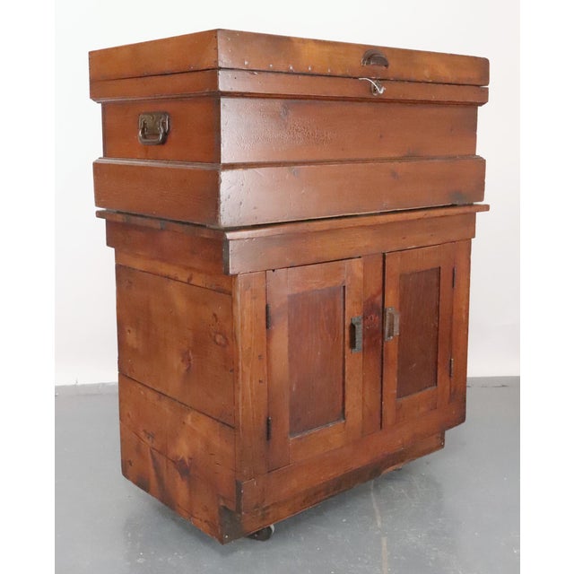 Victorian Late 19th Century Victorian Pine Tool Cabinet For Sale - Image 3 of 16