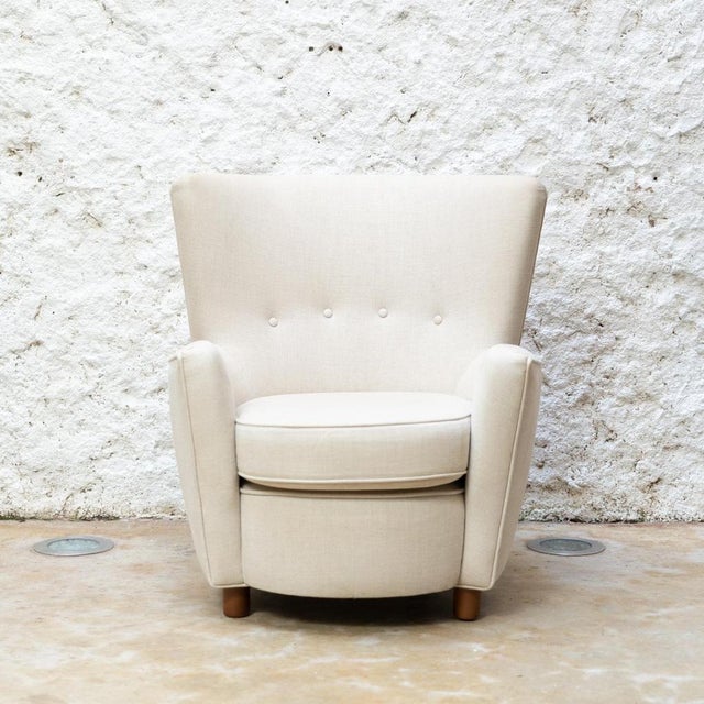 Armchair and Foot Stool attributed to Santa & Cole for Antoni De Moragas, 1997, Set of 2 For Sale - Image 13 of 18