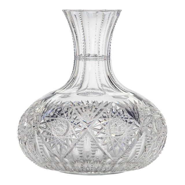 Late 19th Century Crystal Cut Flower Vase For Sale