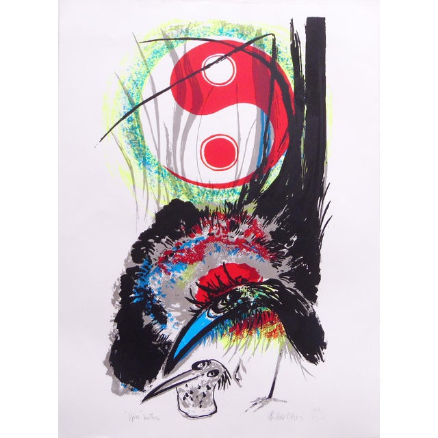 1970s Vintage Chao Chung-Hsiang Mother Original Print For Sale