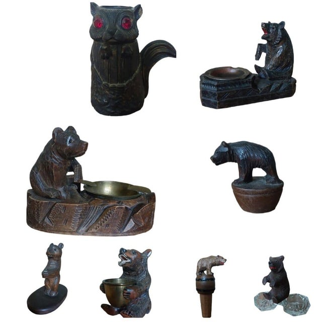 Vintage Black Forest Bears, 1950, Set of 8 For Sale - Image 10 of 10