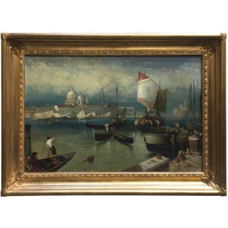 After Canaletto, Venetian Landscape, 2004, Oil on Canvas For Sale