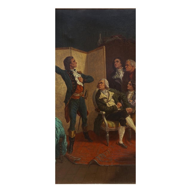 Antique French Oil Painting Claude Rouget De LiIsle Singing "La Marseillaise" by Isidore Alexandre Augustin Pils, Circa 1849 For Sale In Portland, OR - Image 6 of 12