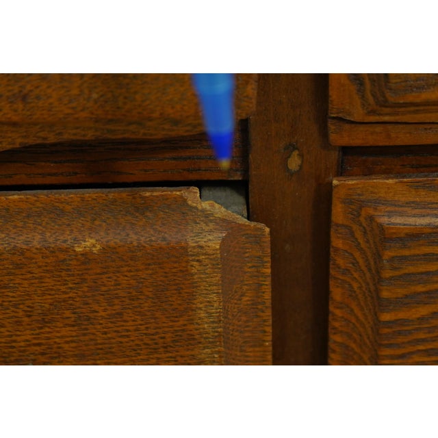 Antique 12 Drawer Oak Apothecary Cabinet For Sale - Image 14 of 18