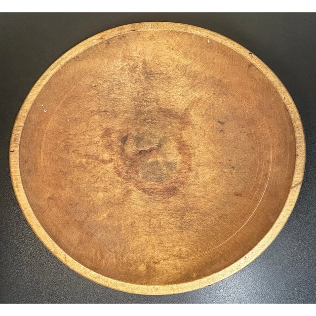 Antique American Primitive Hand-Turned Maple Wood Out of Round Dough Bowl For Sale In New Orleans - Image 6 of 7