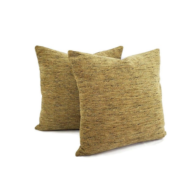 From Pindler is Omega in the color Sage pillow cover. This chenille has a soft texture with a gold and sage color. A...