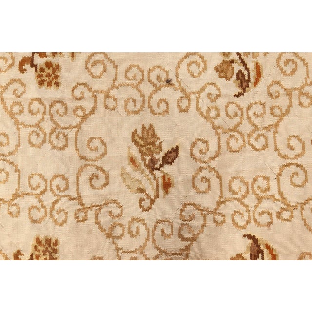 French Contemporary Bessarabian Style White, Beige, Brown Wool Rug by Doris Leslie Blau For Sale - Image 3 of 6