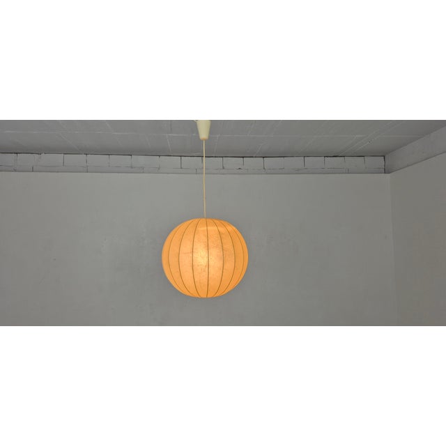 Vintage Cocoon Pendant Lamp, Italy, 1960s For Sale - Image 14 of 15