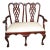 1980s Vintage Ornate Chippendale Style Carved Dark Mahogany Settee For Sale
