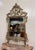 Louis XV Style Curved Castle Console and Mirror in Gilded and Silvered Wood For Sale - Image 4 of 7