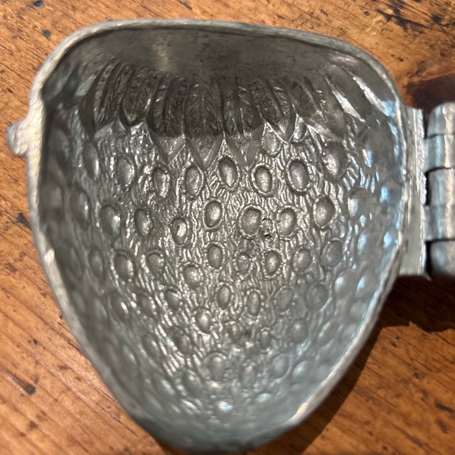 Traditional Vintage Strawberry Pewter Mold For Sale - Image 3 of 6