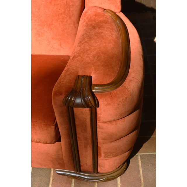 What an amazing chair! In great condition & very comfortable too:-) Wood trim & zip off seat cushion cover. I do not know...