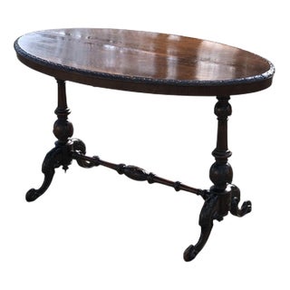 Victorian Side Table Hall Table on Cabriole Feet For Sale