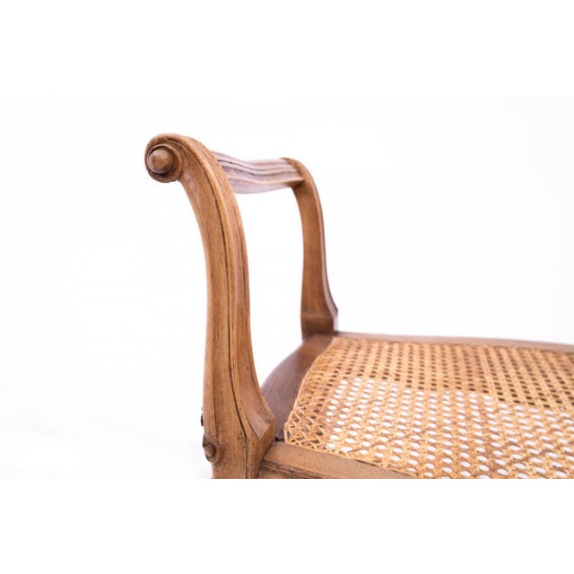 Brown Vintage French Bench, 1940s For Sale - Image 8 of 10