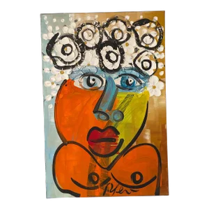 Vintage Abstract Portraiture; Original Artwork by Peter Robert Keil