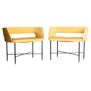 Set of Vintage Seats by Gigi Radice & Enrico Meroni, Italy, 1950s For Sale