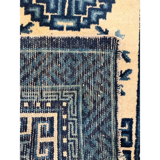 1920s Chinese Art Deco Hand-Knotted Wool Rug 1'11" X 3'5" For Sale - Image 15 of 18