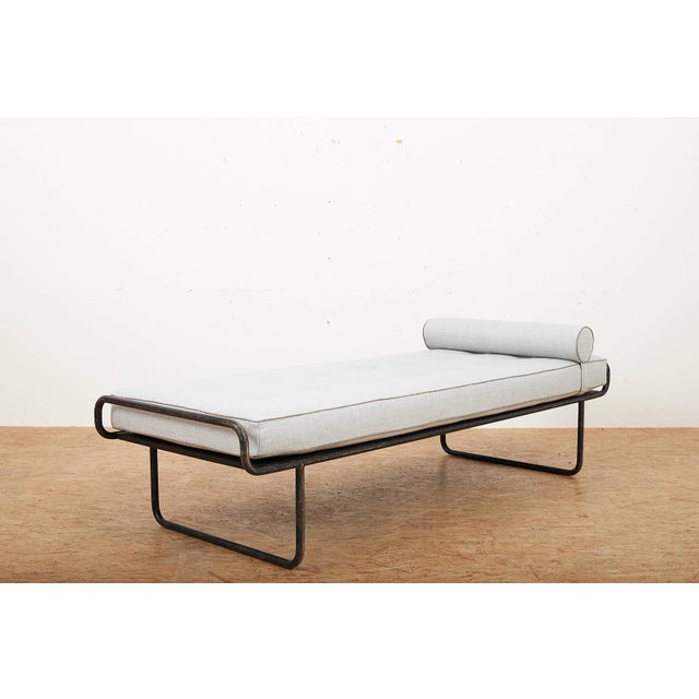 Daybed with Black Lacquered Steel Tubing For Sale - Image 9 of 16