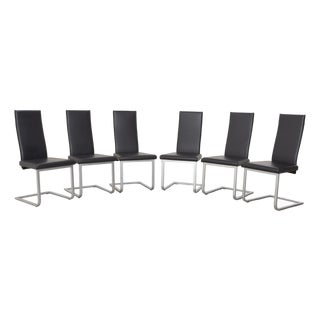 RST81 Leather Chairs from Ronald Schmitt, Set of 6 For Sale