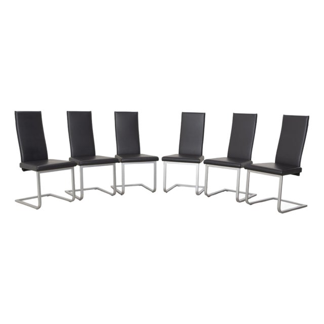 RST81 Leather Chairs from Ronald Schmitt, Set of 6 For Sale
