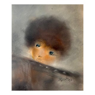 Gilbert Pauli, Curiosity, 1991, Pastel on Paper For Sale