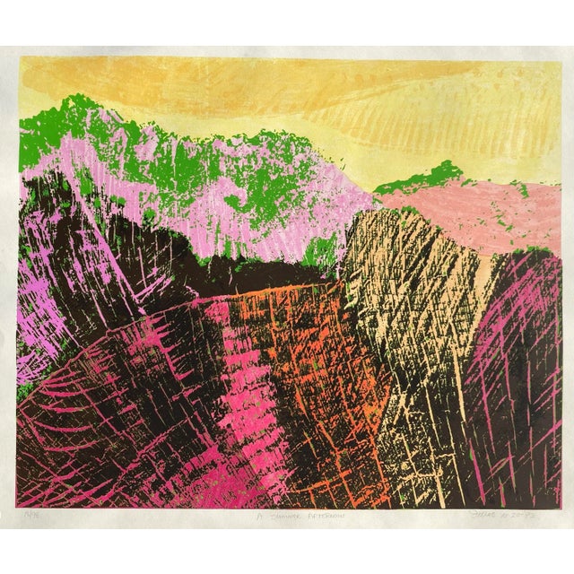 1973 Abstract Summer Afternoon Serigraph For Sale - Image 6 of 6