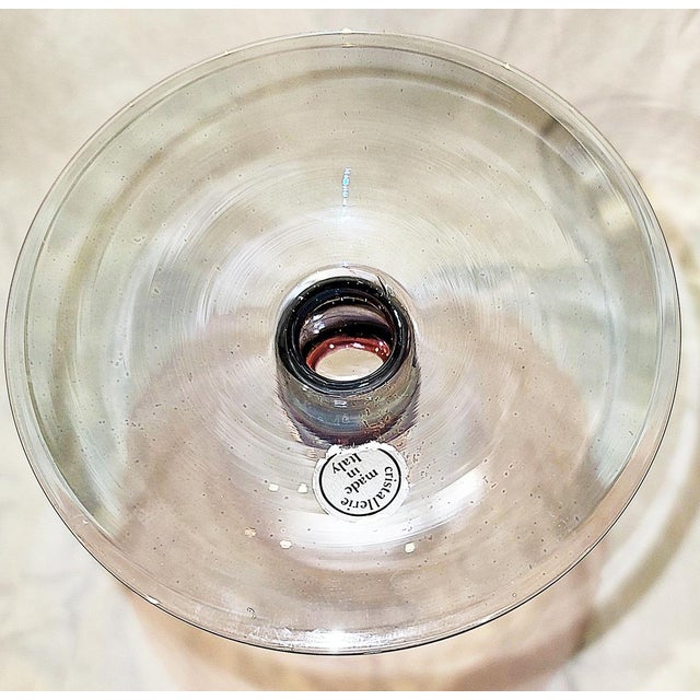 1960s 1960s Italian Crystal Oversized Wine or Martini Glass For Sale - Image 5 of 5