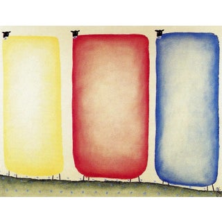 "Hope, Love and Joy" (Three Sheep) by Mackenzie Thorpe Hand Signed Numbered Serigraph Art Print For Sale