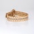 Mid-Century Modern 1940s Portuguese Retro Buckle Bracelet Sapphire 19k Rose Gold 7" Fine Jewelry For Sale - Image 3 of 5