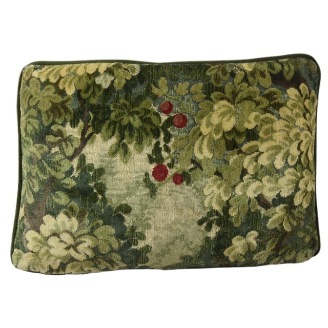 Custom-tailored pillow in Italian-cut and uncut velvet fabric from Scalamandré, called "Marly" from their Colony...