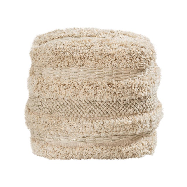 Handwoven from cotton and featuring a soft textured finish, the Yorba pouf will add an element of Boho chic style to your...