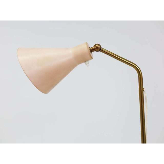 Metal Adjustable LT3 Alzabile Floor Lamp in Portugal Pink Marble by Ignazio Gardella for Azucena, Italy, 1949 For Sale - Image 7 of 10