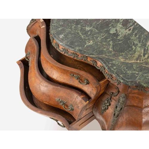 Brown Continental Rococo-Style Three-Piece Chest of Drawers Set, Late 19th Century, Set of 3 For Sale - Image 8 of 17